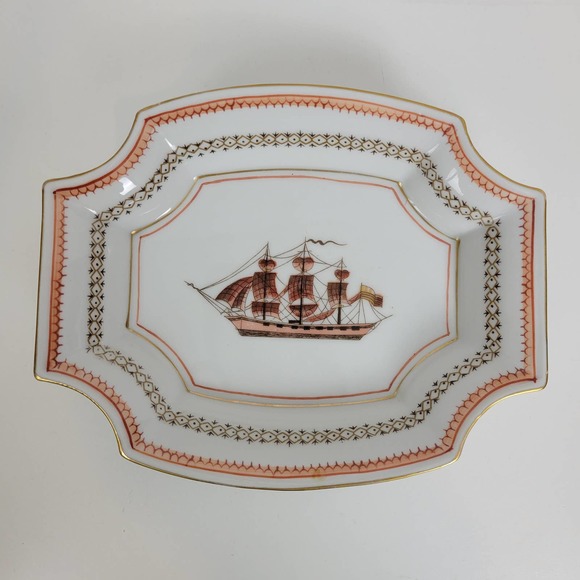 Isco Vintage Unbranded Home Kitchen Serving Dish Plate One Size White Sailboat - Picture 7 of 7